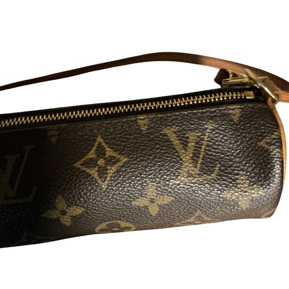 Louis Vuitton Monogram Mini Papillon Pouch Vachetta Strap Vintage - Picture 2 of 10